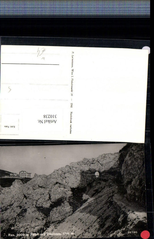 310238,Rax Thörl m. Ottohaus Berghütte b. Reichenau