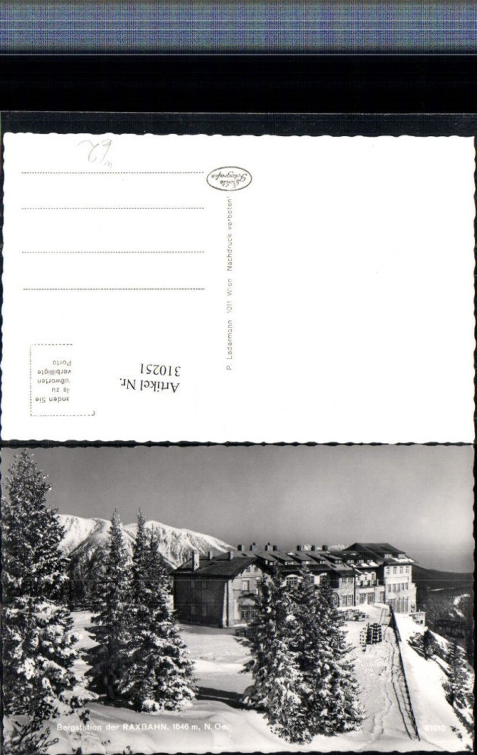 310251,Bergstation der Raxbahn b. Reichenau Bergkulisse Winterbild