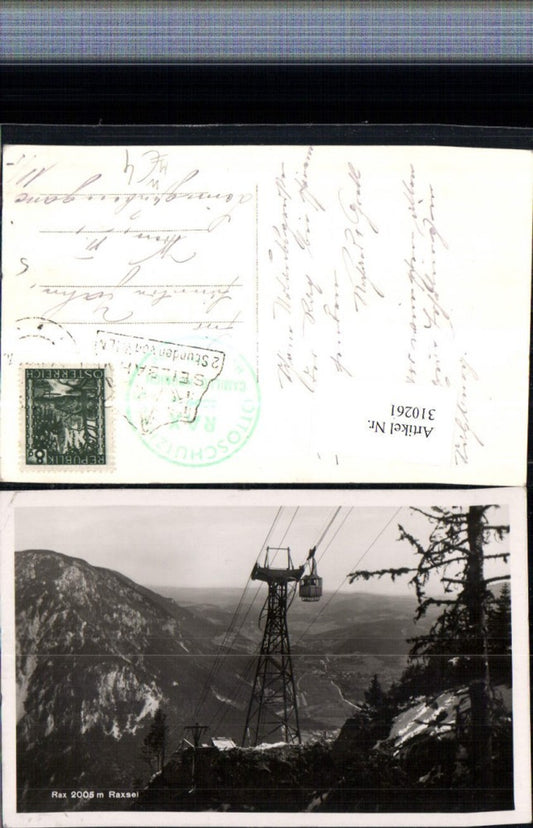 310261,Rax Raxseilbahn Seilbahn geg. Reichenau Totale