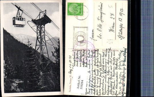 310284,Raxbahn Seilbahn Stütze 3 b. Reichenau Bergkulisse