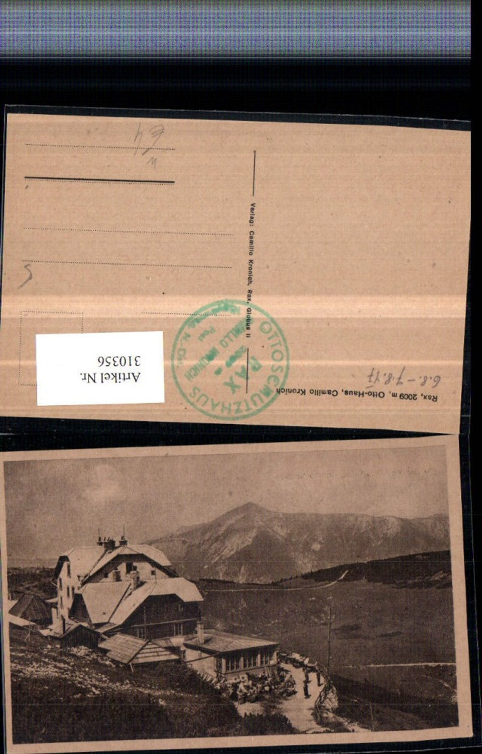 310356,Rax Ottohaus Berghütte b. Reichenau Bergkulisse