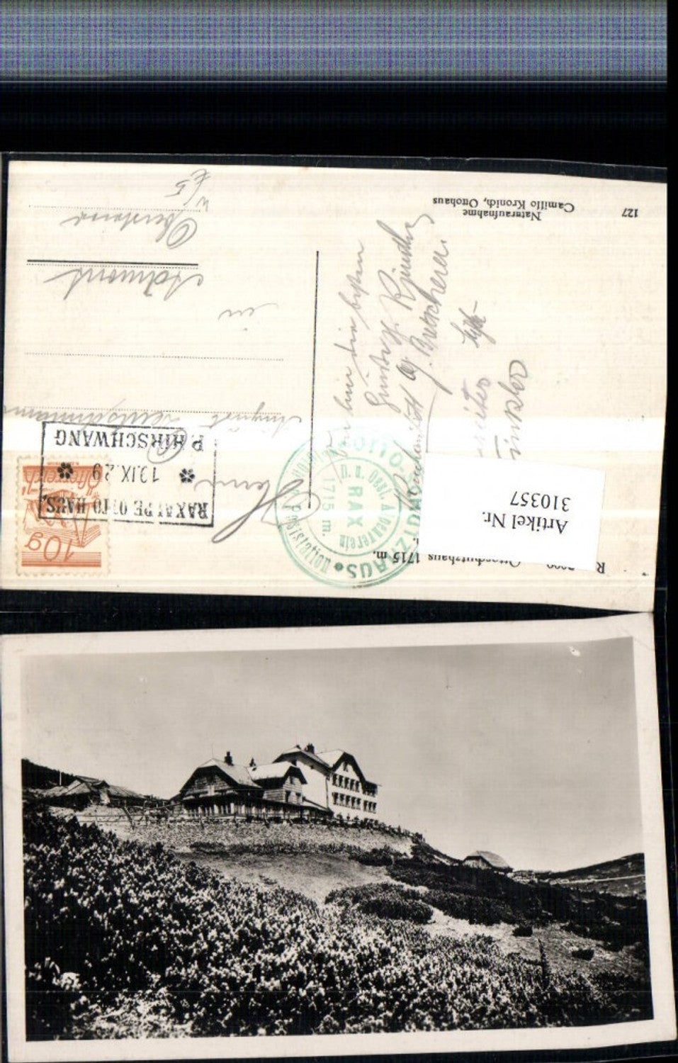 310357,Rax Ottoschutzhaus Berghütte b. Reichenau