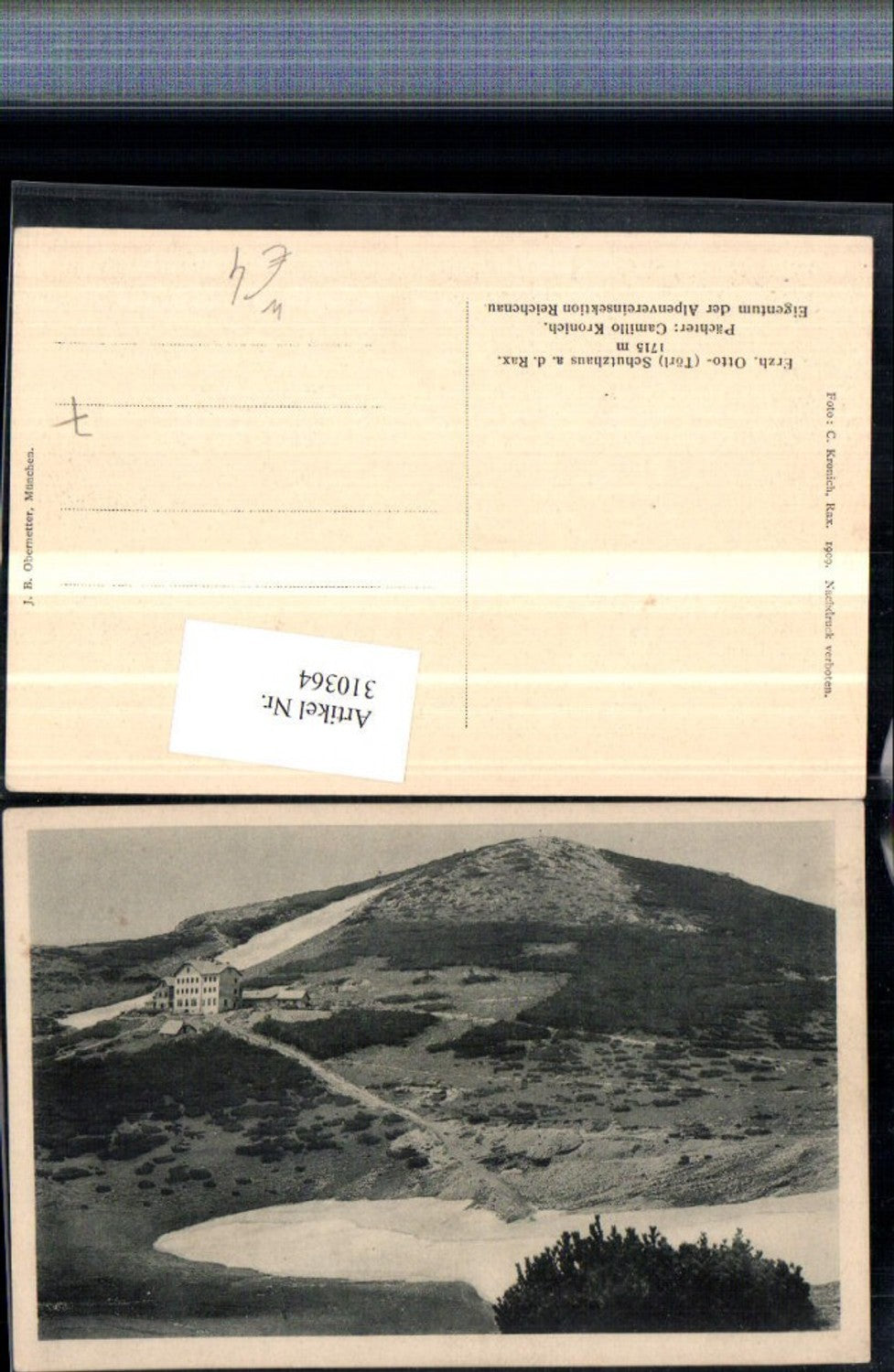 310364,Rax Erzherzog Ottoschutzhaus Berghütte b. Reichenau