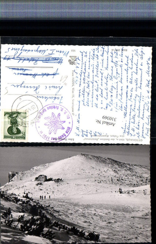 310369,Rax Ottohaus Berghütte b. Reichenau Winterbild