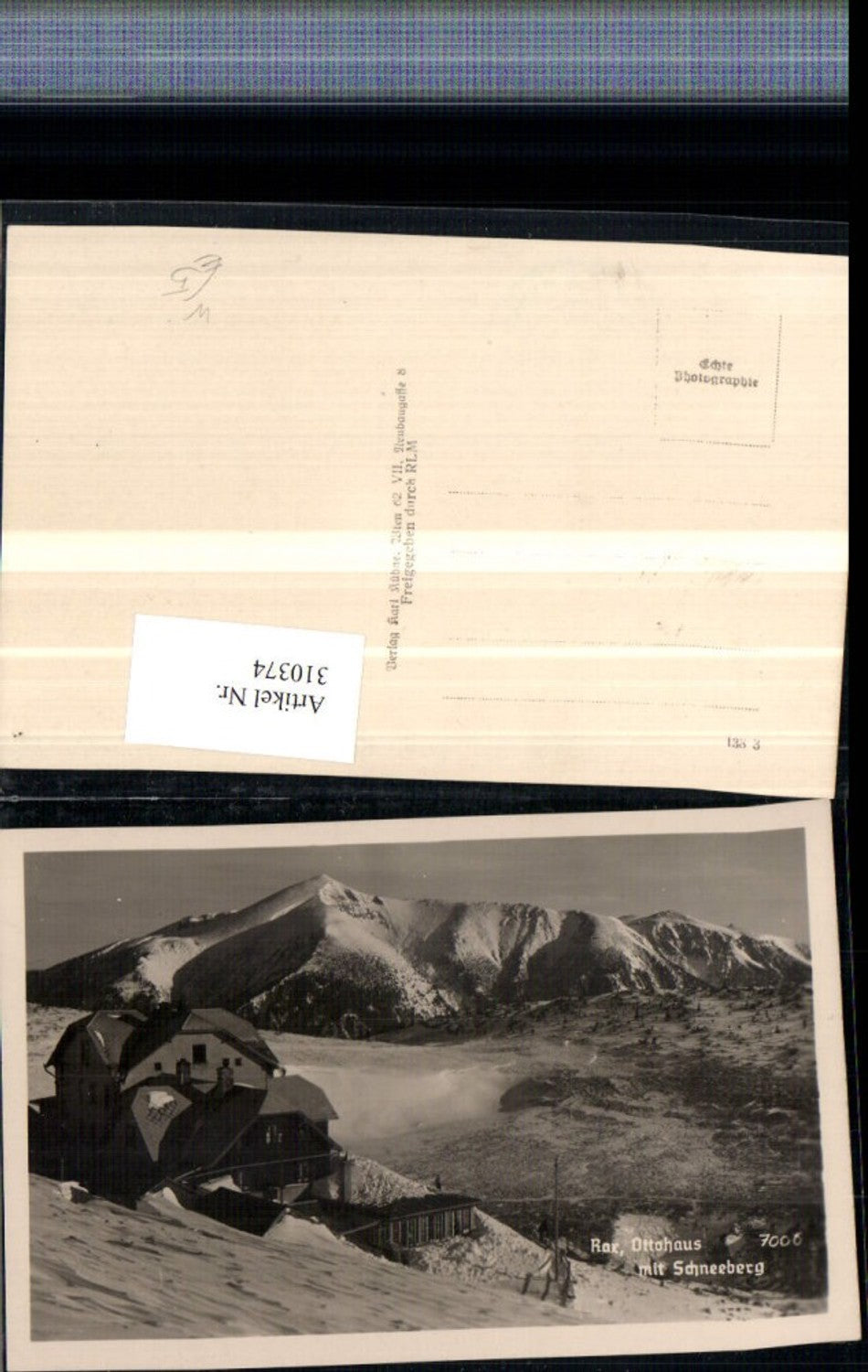 310374,Rax Ottohaus Berghütte b. Reichenau Bergkulisse Winterbild