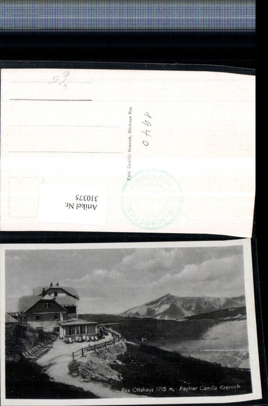 310375,Rax Ottohaus Berghütte b. Reichenau Bergkulisse