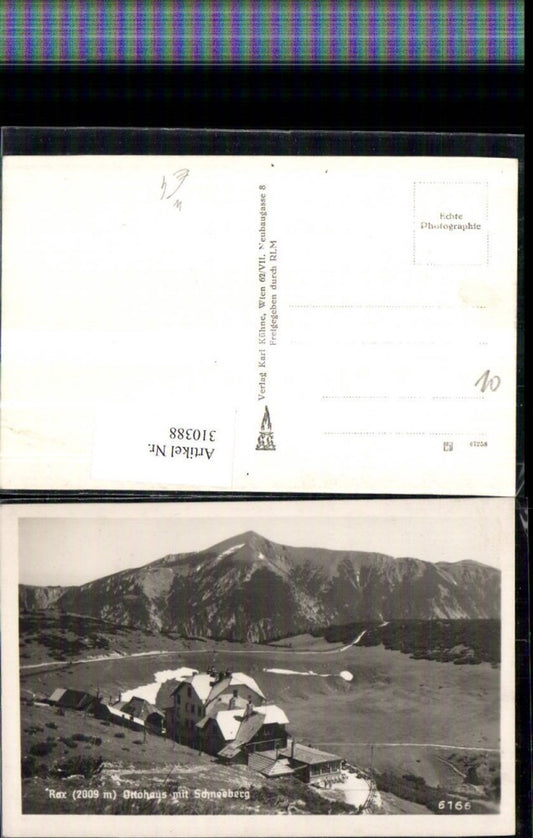 310388,Rax Ottohaus Berghütte m. Schneeberg Bergkulisse b. Reichenau