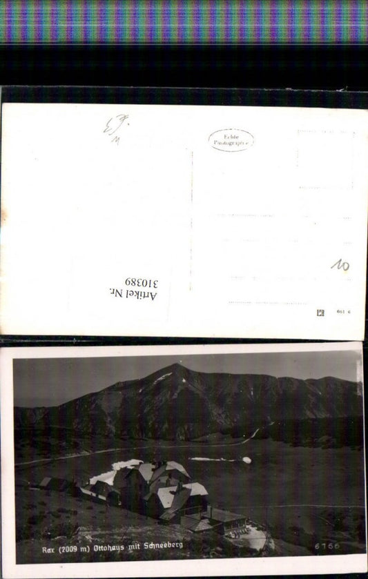 310389,Rax Ottohaus Berghütte m. Schneeberg Bergkulisse b. Reichenau