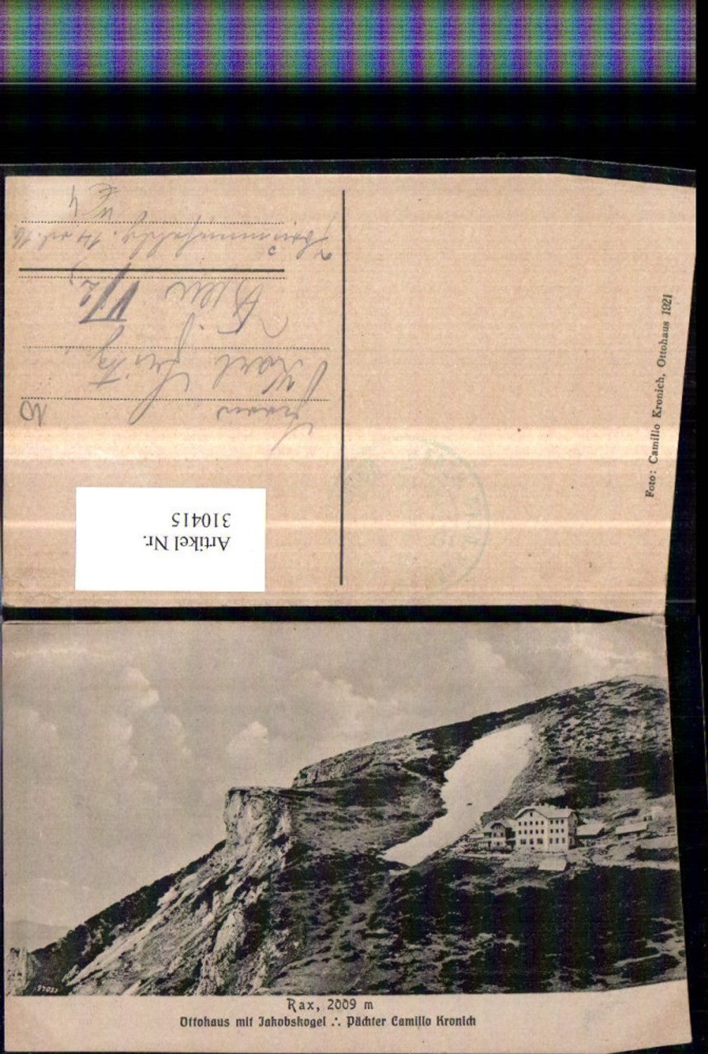 310415,Rax Ottohaus Berghütte m. Jakobskogel b. Reichenau