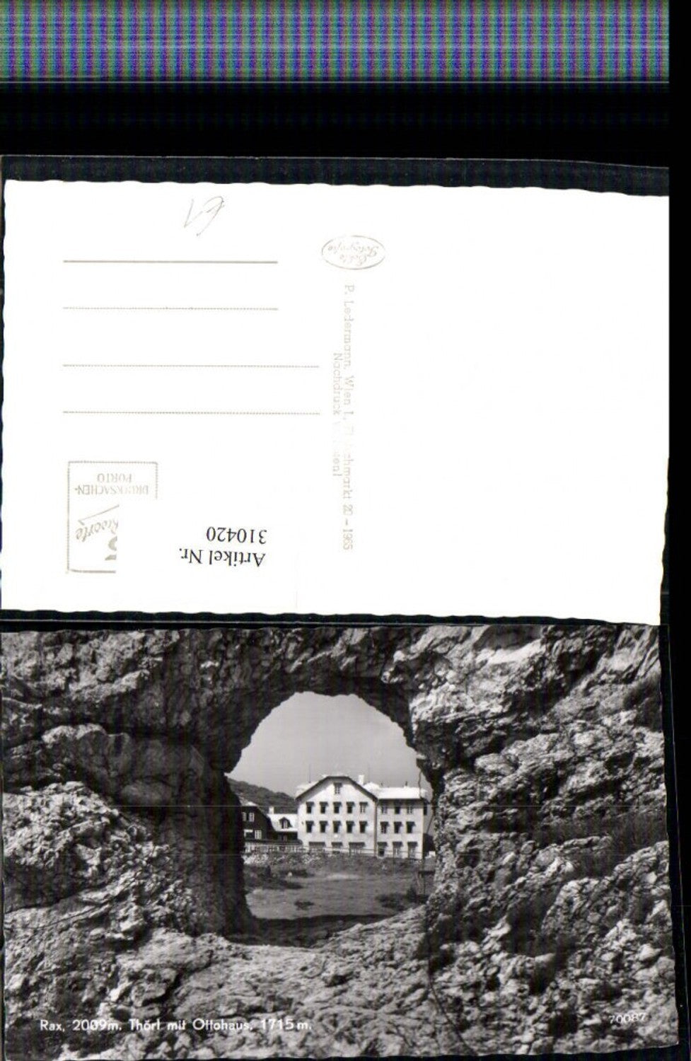 310420,Rax Thörl Durchblick m. Ottohaus Berghütte b. Reichenau