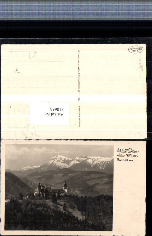 310656,Schloss Burg Wartenstein b. Gloggnitz m. Rax Bergkulisse