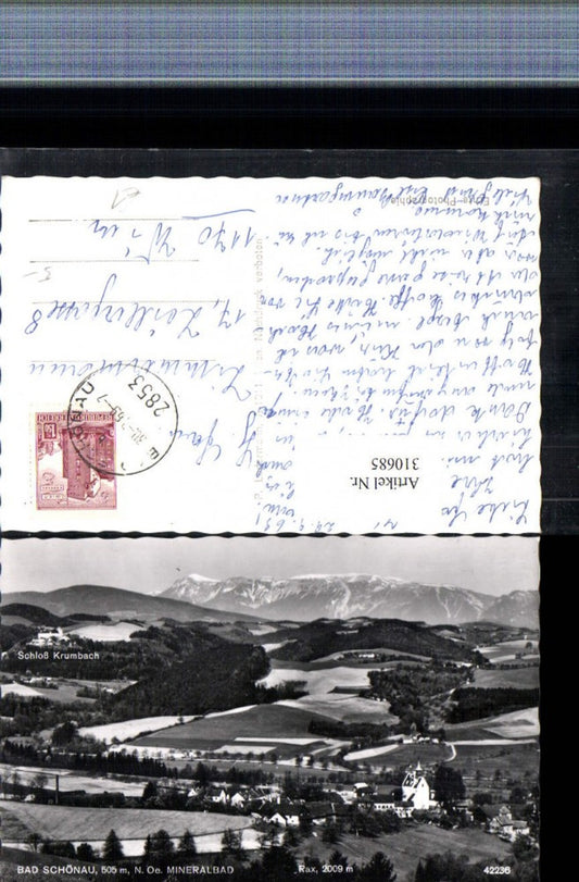 310685,Bad Schönau Totale geg. Rax Bergkulisse