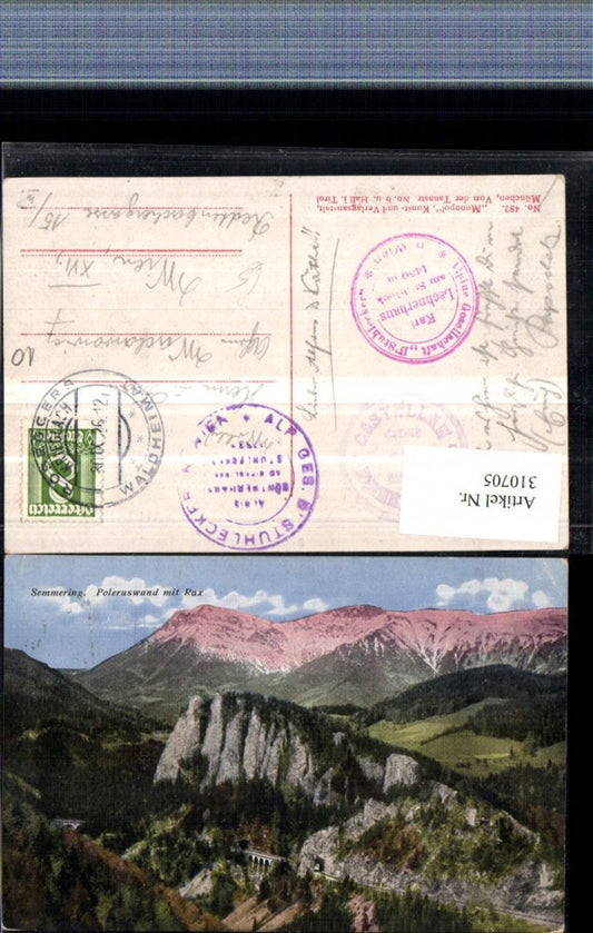 310705,Semmering Polleroswand Viadukt m. Rax Bergkulisse
