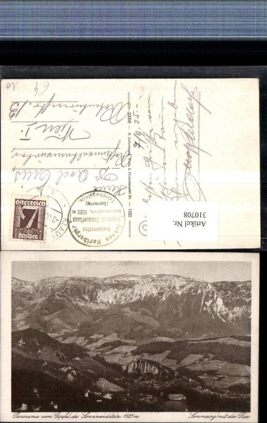 310708,Semmering Panorama vom Gipfel des Sonnwendstein Bergkulisse