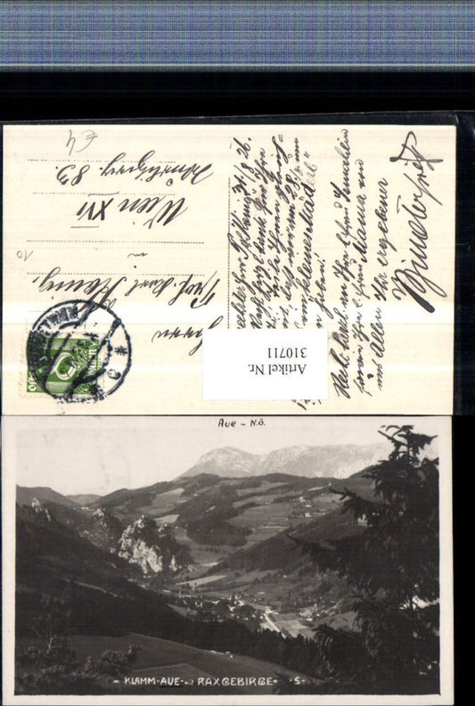 310711,Klamm Aue m. Raxgebirge Bergkulisse