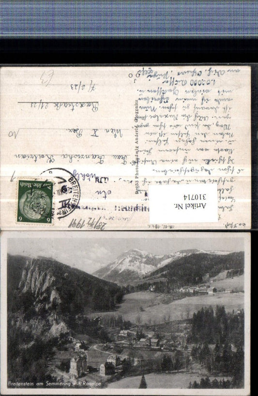 310714,Breitenstein am Semmering m. Raxalpe Bergkulisse
