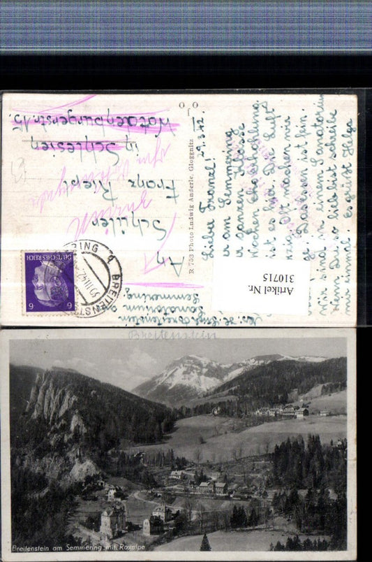 310715,Breitenstein am Semmering m. Raxalpe Bergkulisse