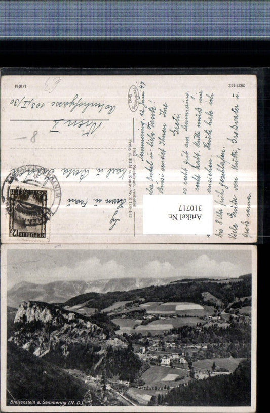 310717,Breitenstein am Semmering Totale Bergkulisse
