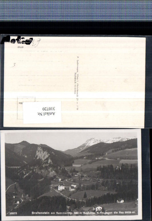 310720,Breitenstein am Semmering geg. Rax Bergkulisse