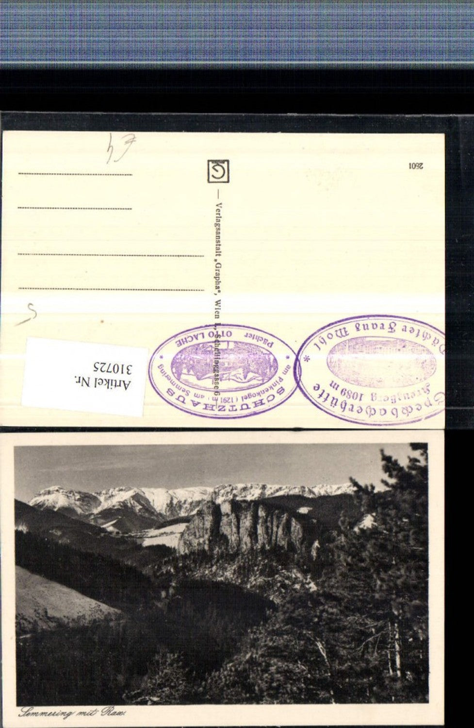 310725,Semmering m. Rax Bergkulisse