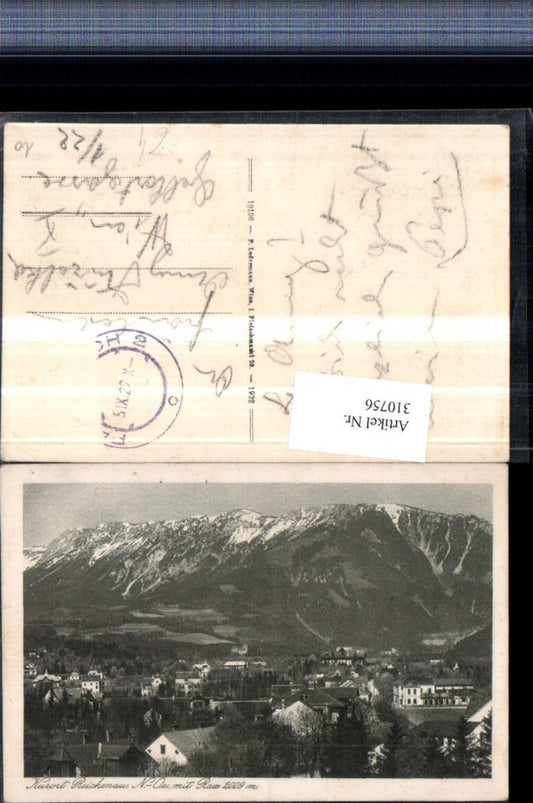 310756,Reichenau an d. Rax Teilansicht m. Rax Bergkulisse