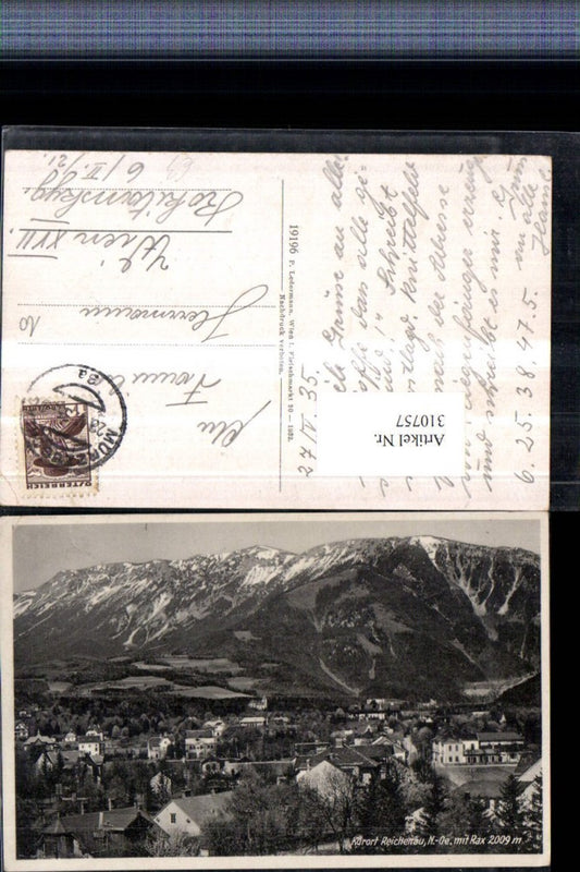 310757,Reichenau an d. Rax Teilansicht m. Rax Bergkulisse