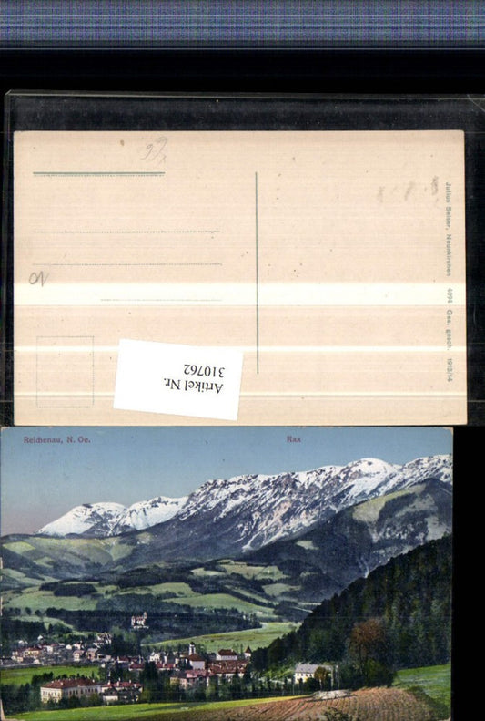 310762,Reichenau an d. Rax Teilansicht m. Rax Bergkulisse pub Julius Seiser 4094