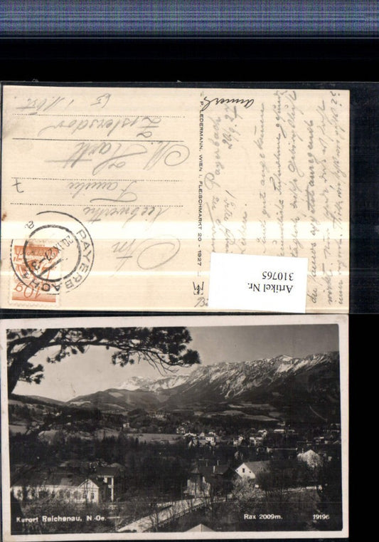 310765,Reichenau an d. Rax Teilansicht m. Rax Bergkulisse