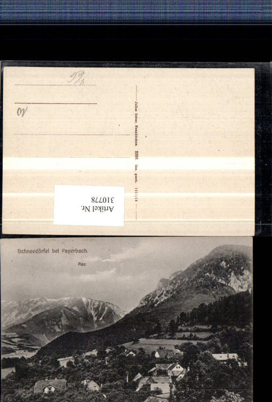 310778,Schneedörfl b. Payerbach Totale Bergkulisse pub Julius Seiser 3308