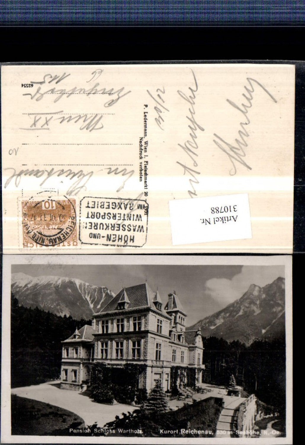 310788,Reichenau an d. Rax Pension Schloss Wartholz Bergkulisse
