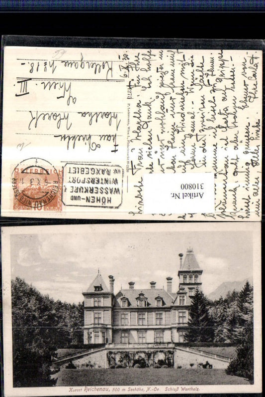 310800,Reichenau an d. Rax Schloss Wartholz