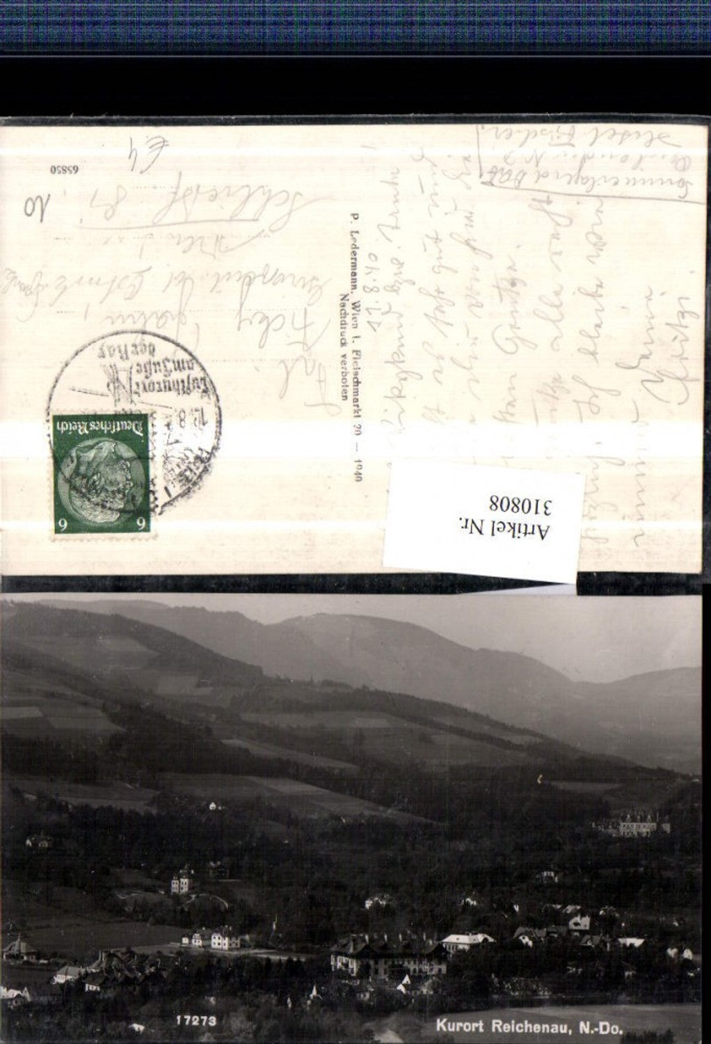 310808,Reichenau an d. Rax Teilansicht Bergkulisse