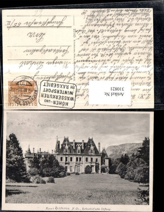 310821,Reichenau an d. Rax Rothschild'sche Stiftung pub P. Ledermann 27145