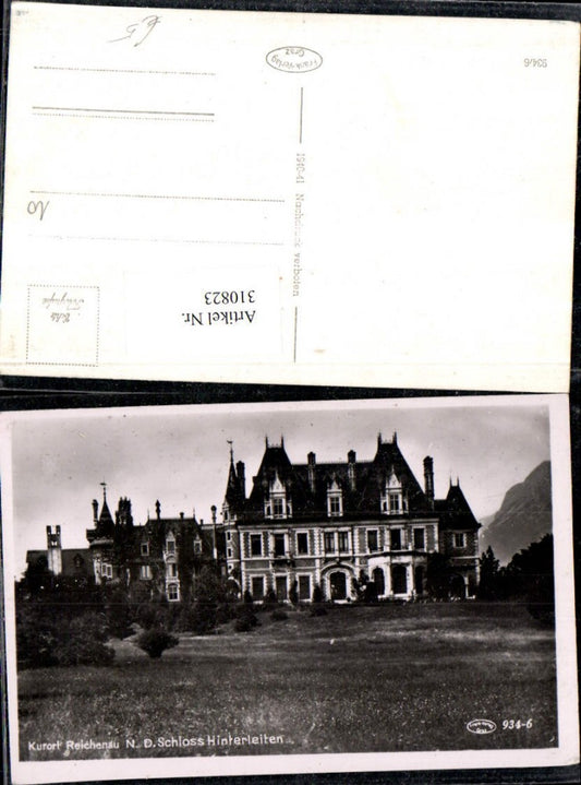 310823,Reichenau an d. Rax Schloss Hinterleiten