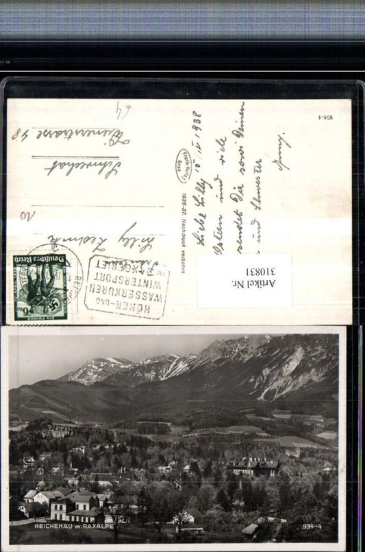 310831,Reichenau an d. Rax Teilansicht m. Raxalpe Bergkulisse