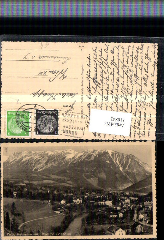 310842,Reichenau an d. Rax Totale m. Raxalpe Bergkulisse