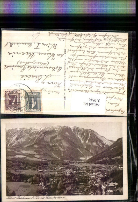 310846,Reichenau an d. Rax Totale m. Raxalpe Bergkulisse