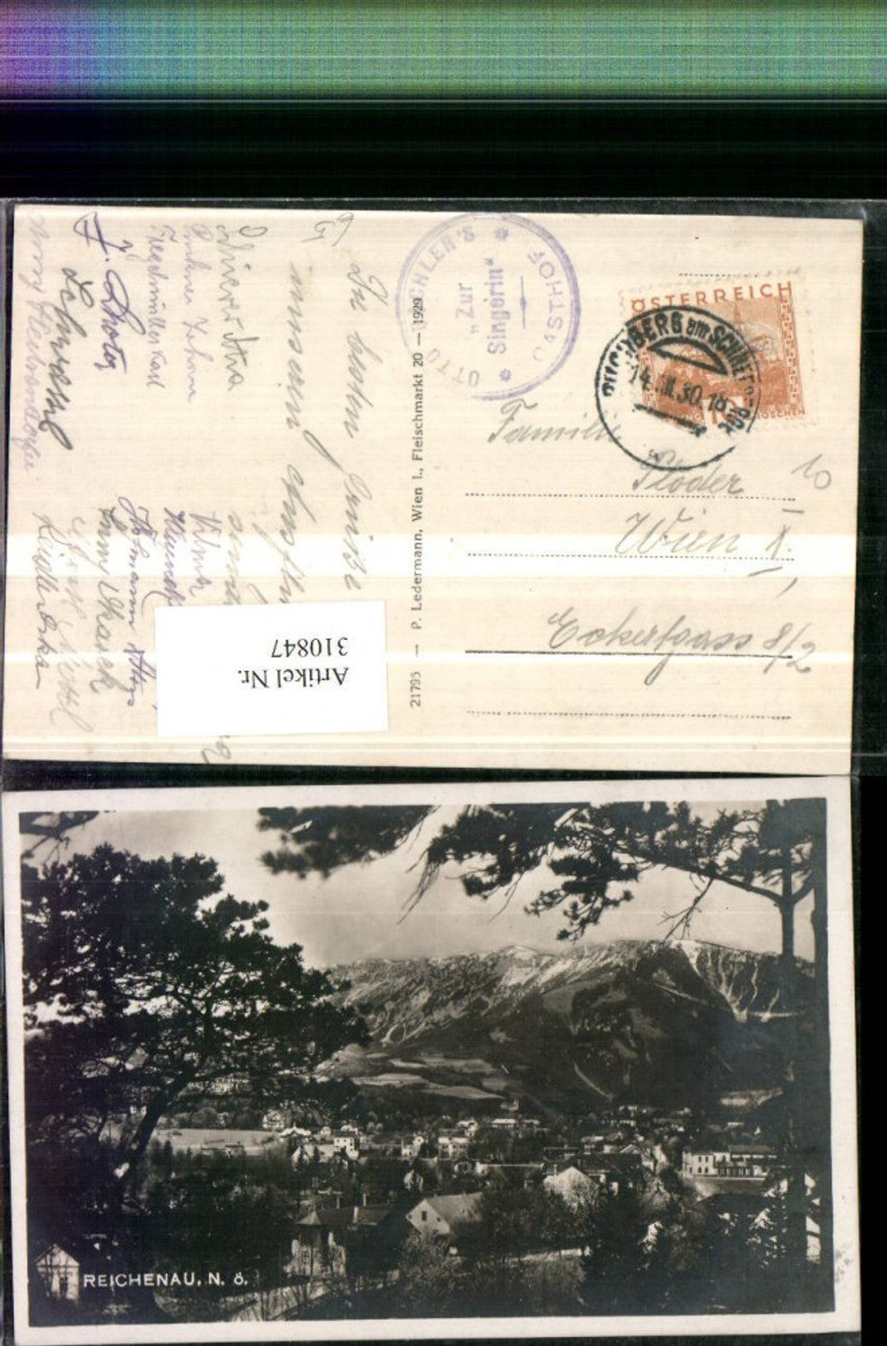 310847,Reichenau an d. Rax Teilansicht Bergkulisse