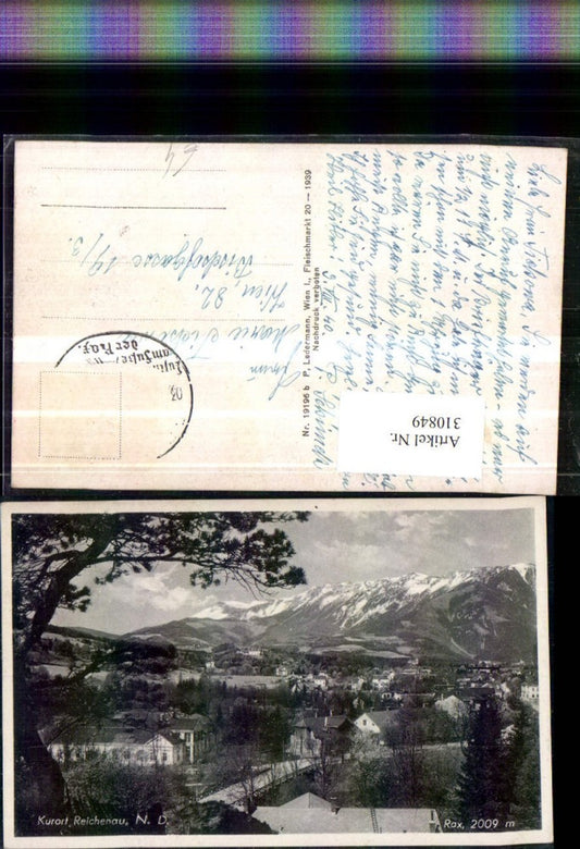310849,Reichenau an d. Rax Teilansicht m. Rax Bergkulisse