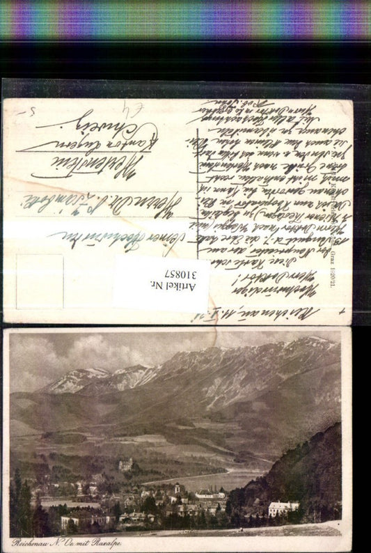 310857,Reichenau an d. Rax Teilansicht m. Raxalpe Bergkulisse