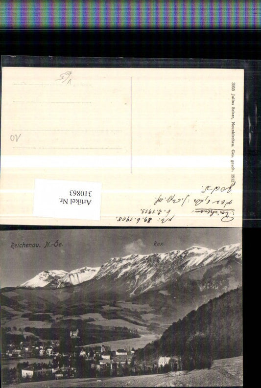 310863,Reichenau an d. Rax Teilansicht m. Rax Bergkulisse pub Julius Seiser 3955