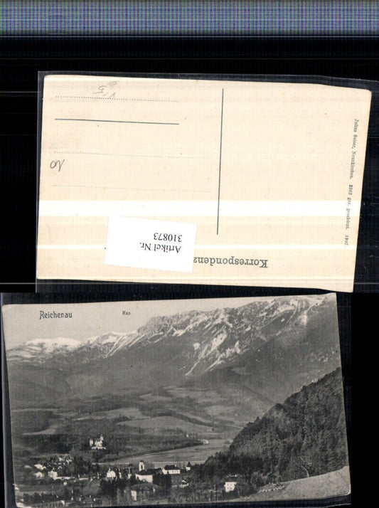 310873,Reichenau an d. Rax Teilansicht m. Rax Bergkulisse pub Julius Seiser 2362