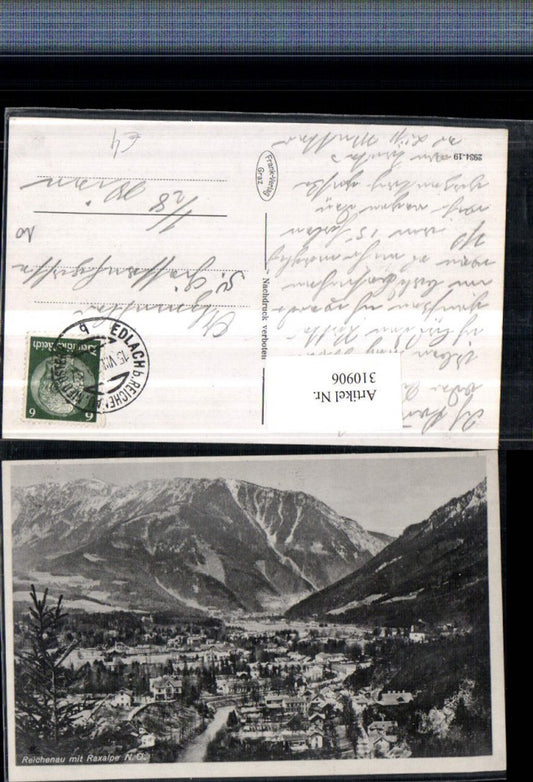 310906,Reichenau an d. Rax Totale m. Raxalpe Bergkulisse