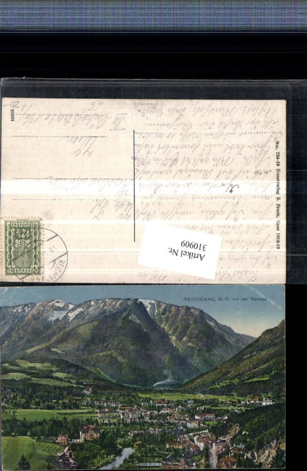 310909,Reichenau an d. Rax Totale m. Raxalpe Bergkulisse