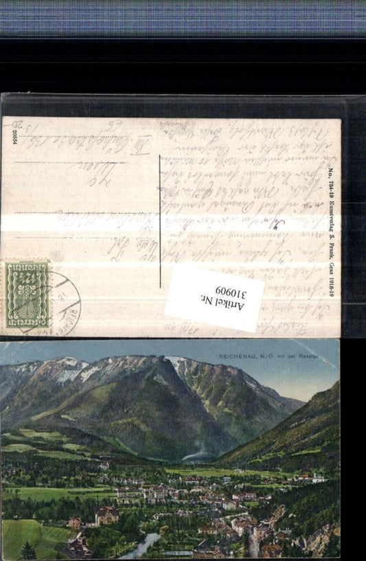 310909,Reichenau an d. Rax Totale m. Raxalpe Bergkulisse