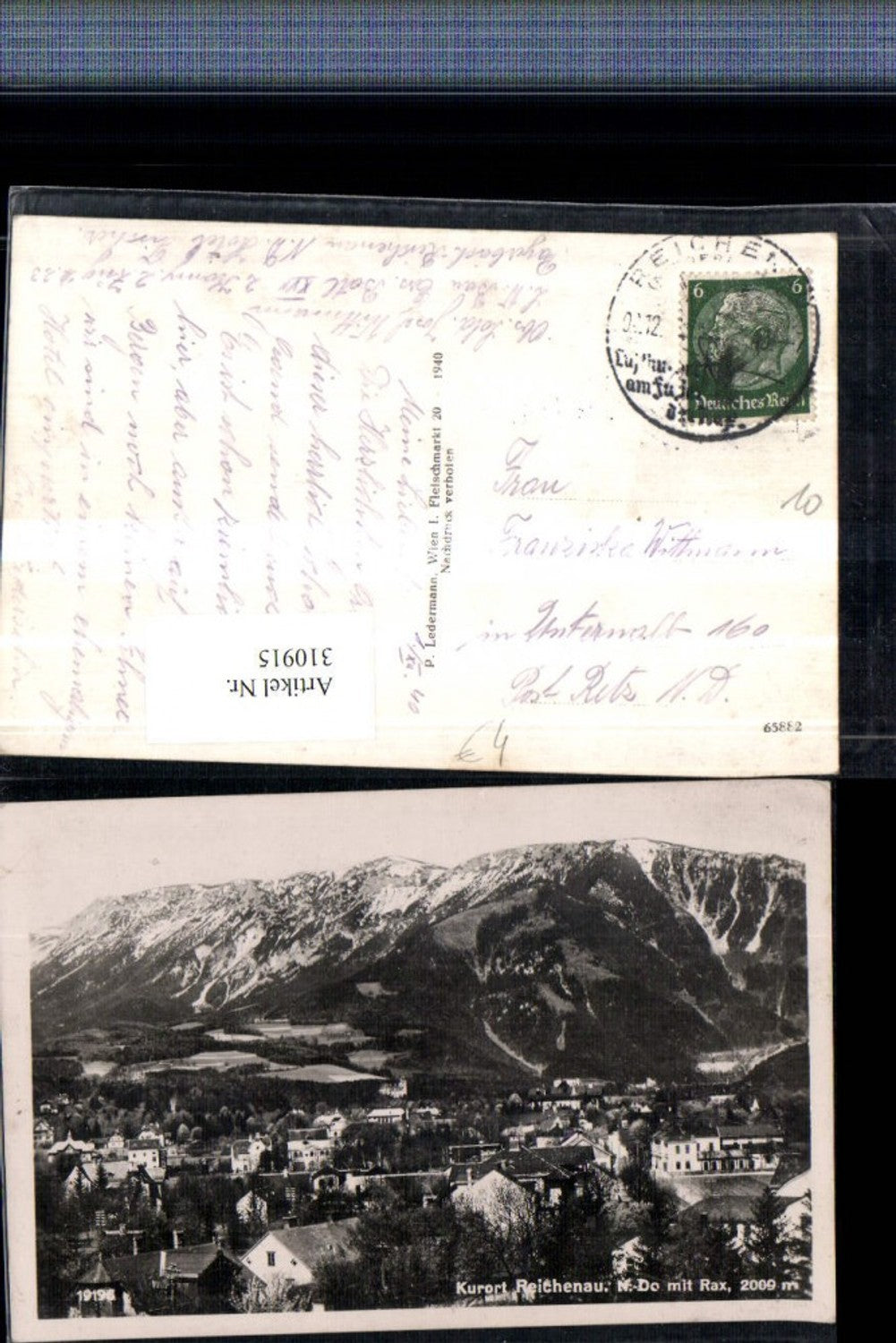 310915,Reichenau an d. Rax Totale m. Rax Bergkulisse