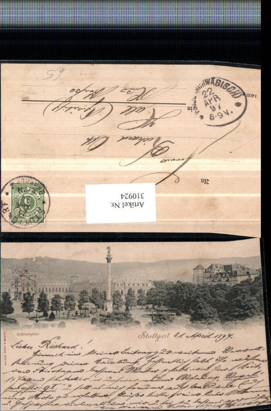 310924, Stuttgart Schlossplatz Schloss Säule