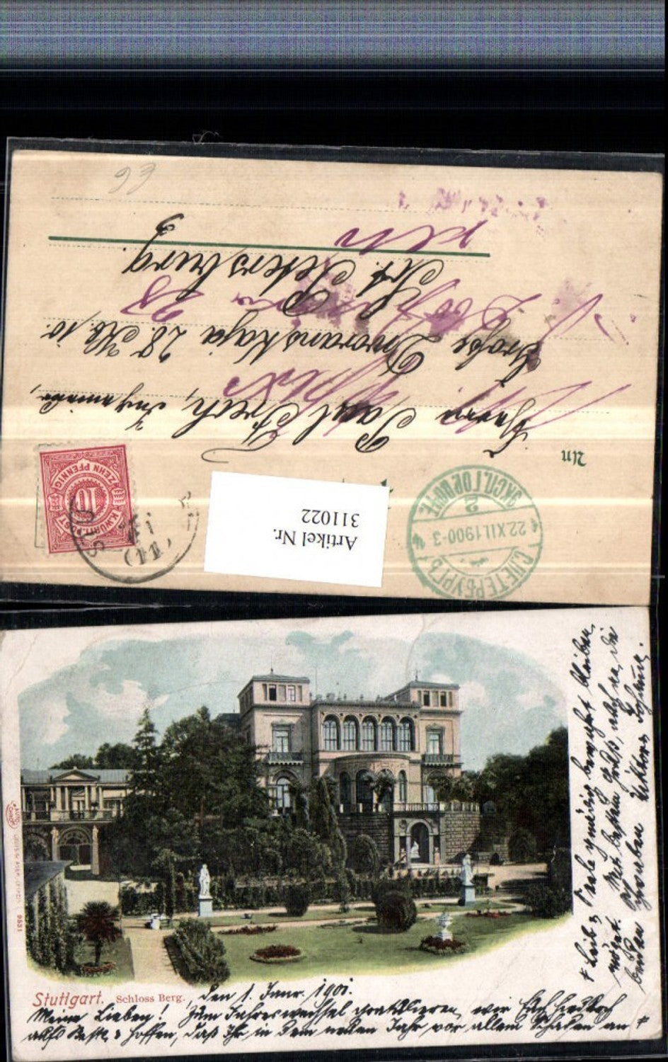 311022, Stuttgart Schloss Berg Statues