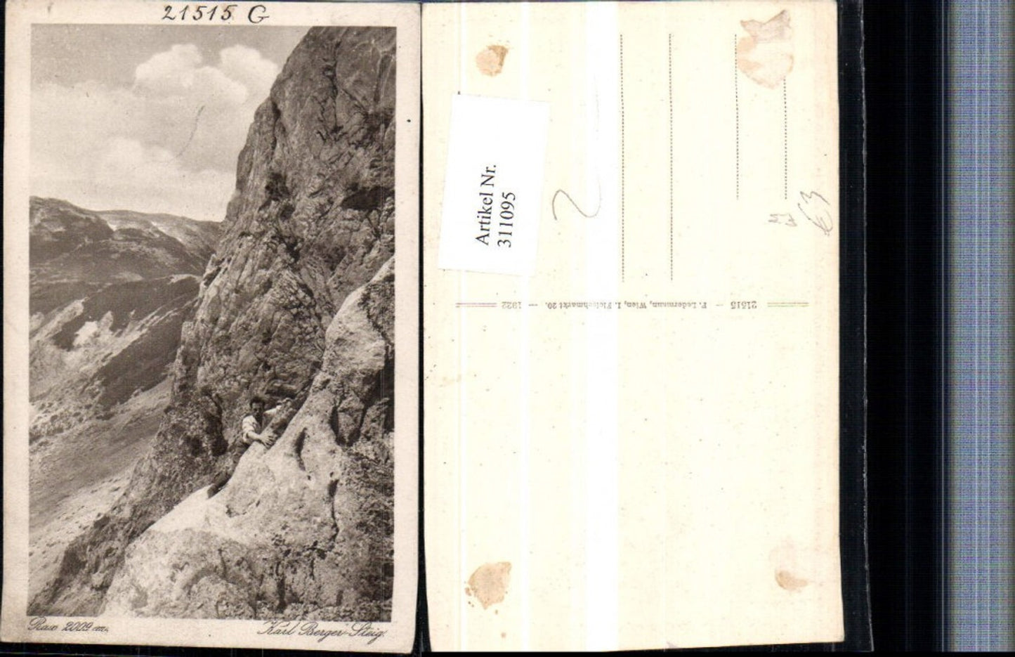 311095,Rax Karl Berger-Steig b. Prein Bergkulisse Bergsteiger Kletterer