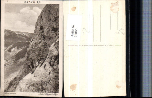 311095,Rax Karl Berger-Steig b. Prein Bergkulisse Bergsteiger Kletterer